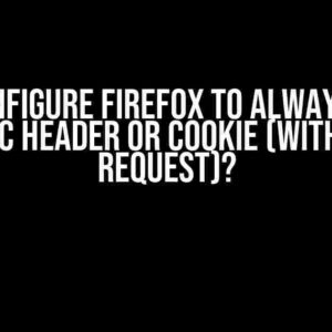 Can I Configure Firefox to Always Send a Specific Header or Cookie (with every request)?