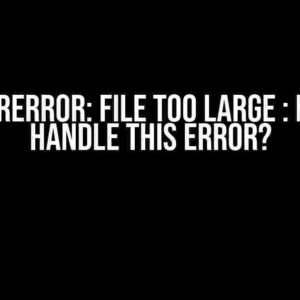 MulterError: File too large : How to Handle this Error?