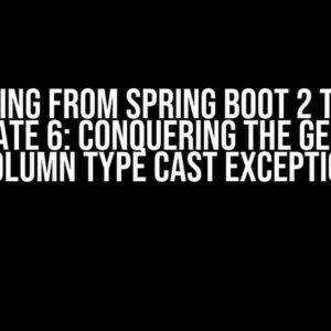 Upgrading from Spring Boot 2 to 3 and Hibernate 6: Conquering the Geometry Column Type Cast Exception